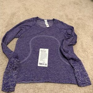 lululemon athletica Heathered Purple Long Sleeve Tee